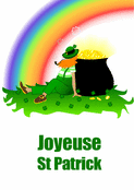 Lutin chanceux au pied de l'arc-en-ciel